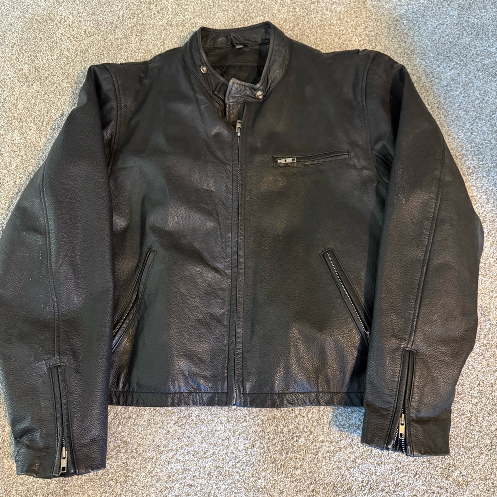 3M Thinsulate Black Leather Jacket